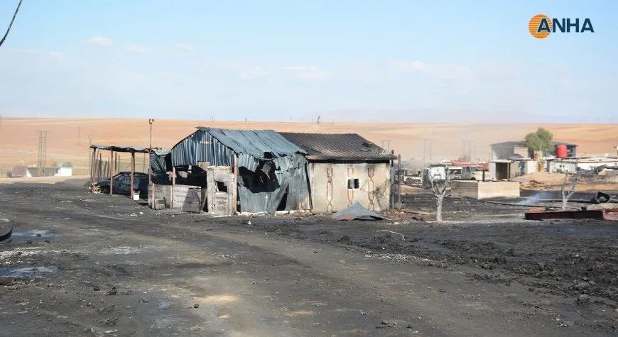 Massive destruction in al-Suwaydiyah Station due to Turkish occupation bombing