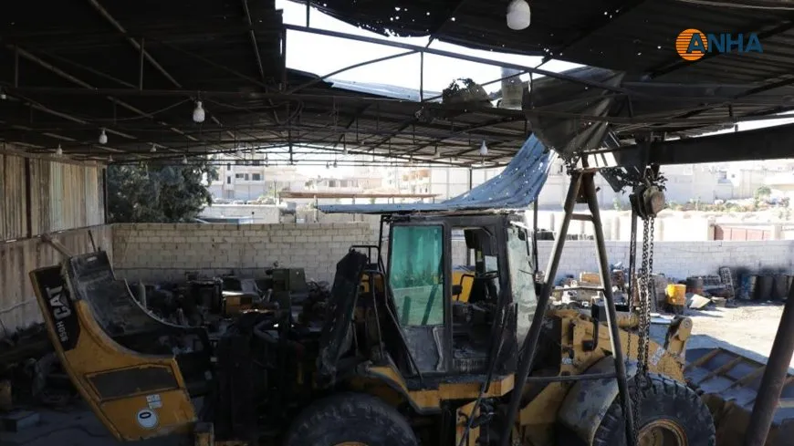 Damage from Turkish shelling on Kobani’s service facilities