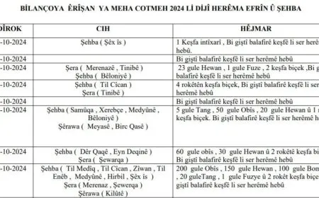 Toll of attacks on Afrin and Shahba Canton during October