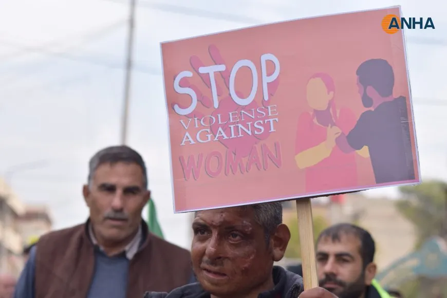 Massive march condemns violence against women in Qamishlo