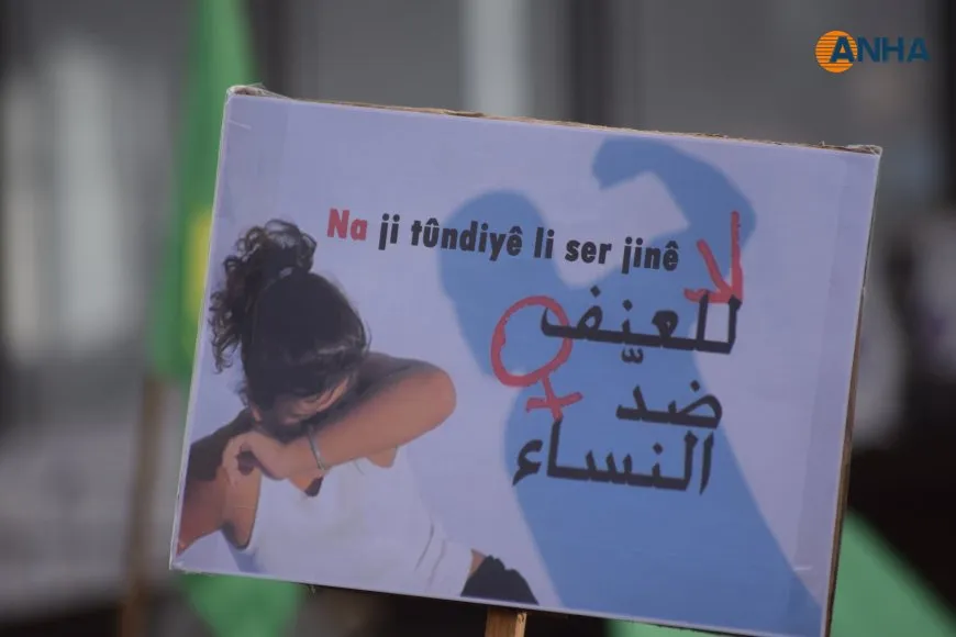 Massive march condemns violence against women in Qamishlo