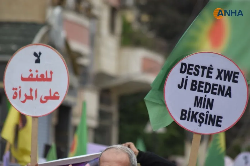 Massive march condemns violence against women in Qamishlo