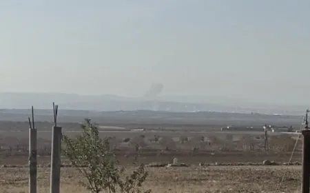  Zormghar village in western countryside of Kobani being bombarded with heavy weapons