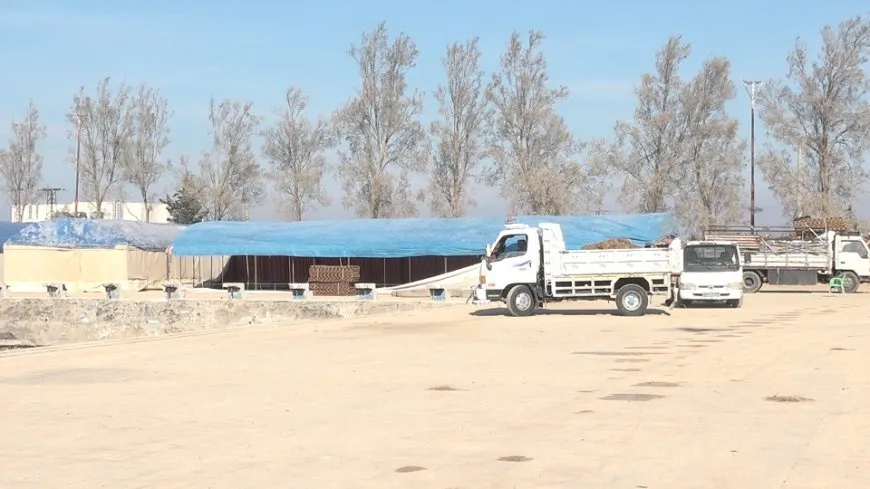 Establishing temporary shelters in Tabqa for IDPs of Shahba