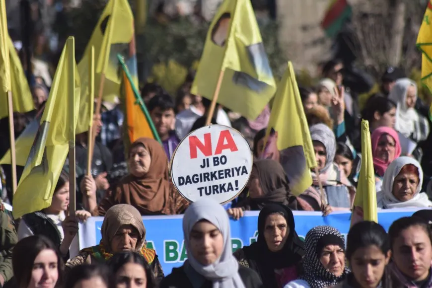 People of Jazera Canton protest against Turkish occupation, its mercenaries