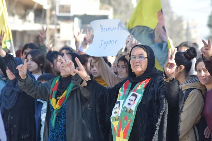 People of Jazera Canton protest against Turkish occupation, its mercenaries