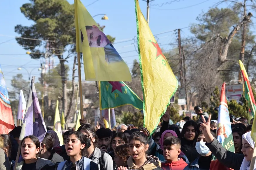 People of Jazera Canton protest against Turkish occupation, its mercenaries