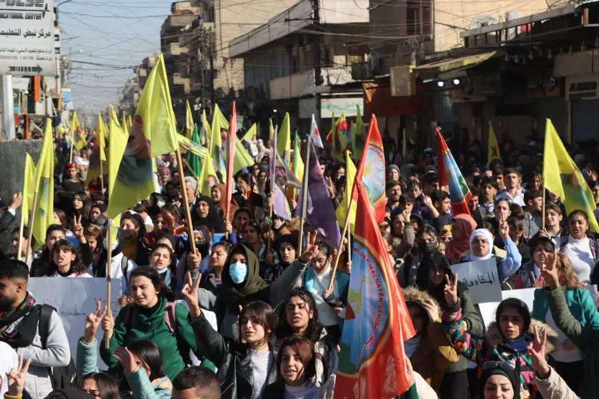 People of Jazera Canton protest against Turkish occupation, its mercenaries