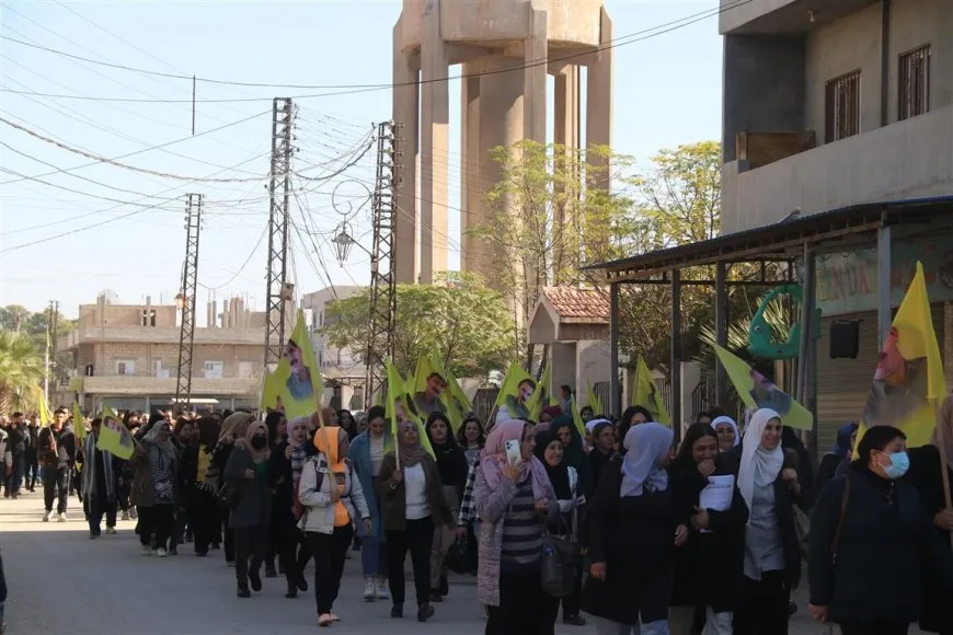 People of Jazera Canton protest against Turkish occupation, its mercenaries
