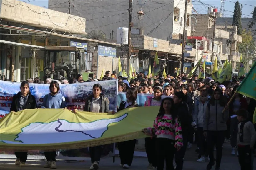 People of Jazera Canton protest against Turkish occupation, its mercenaries
