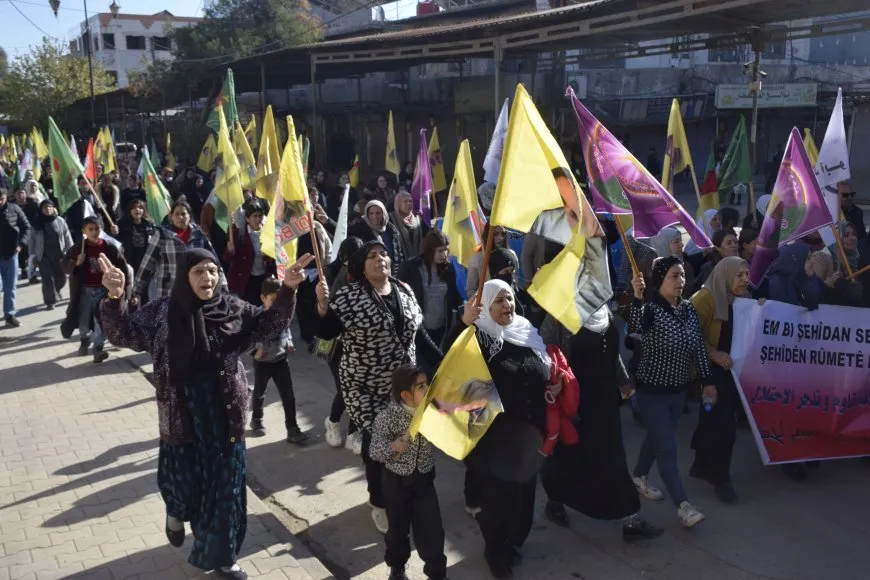 People of Jazera Canton protest against Turkish occupation, its mercenaries