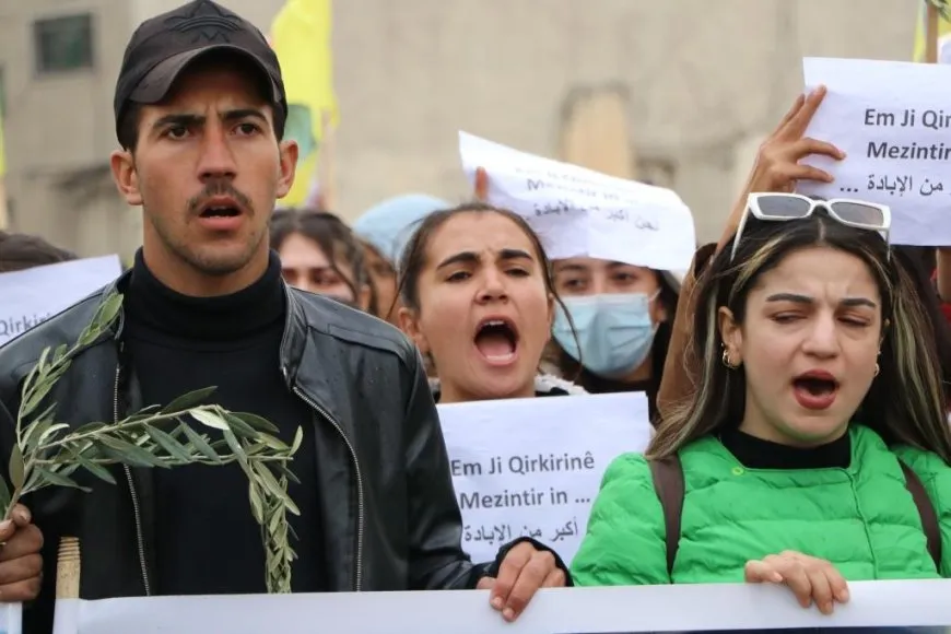 Thousands protest against attacks on NE Syria
