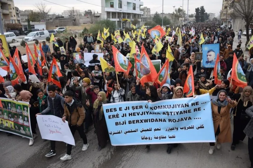Thousands in Kobani: Our message is to live in democratic Syria