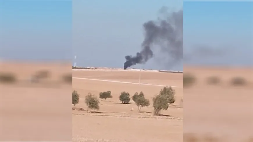 Turkish occupation bombes village in countryside of Euphrates Canton