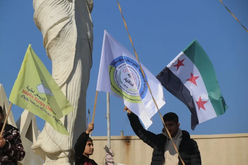 Amuda residents rally in support of SDF and against Turkish attacks