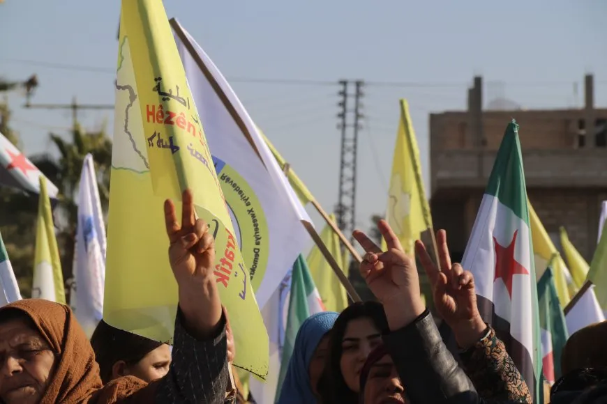 Amuda residents rally in support of SDF and against Turkish attacks