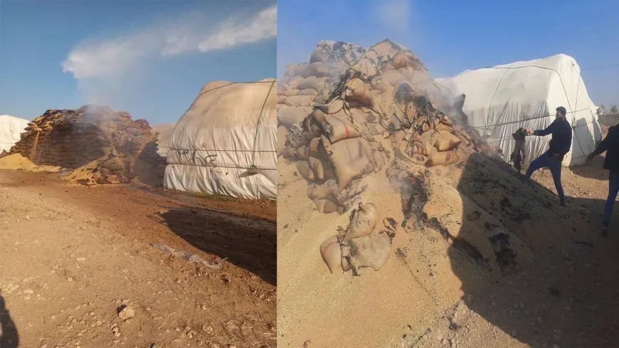 Turkish bombing destroys 300 tons of wheat in Kobani grain center