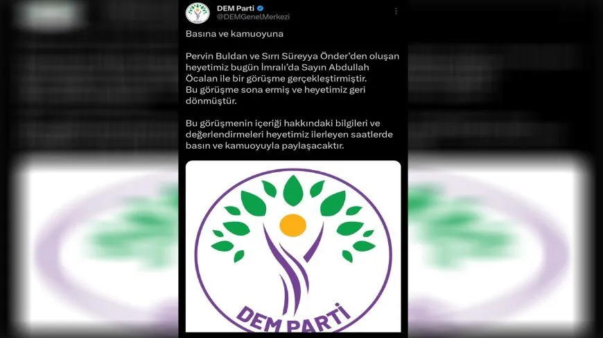 DEM Party to disclose details of meeting with leader Ocalan
