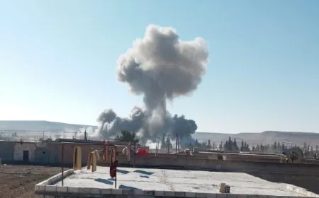 Turkish occupation drone bombs People's Municipality in Al-Hurriya town