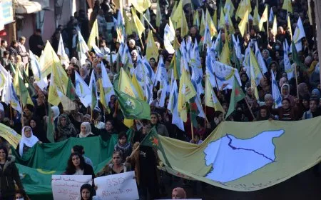 Tirbespiye residents rally in support of SDF