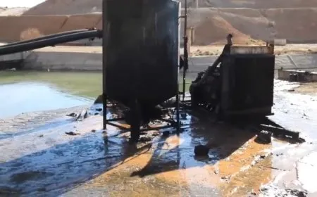 Effects of Turkish occupation bombing on water pump in Al-Hisha village