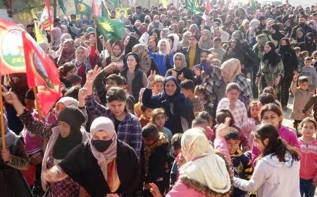 Girê Spi IDPs condemn  massacres committed by Turkish occupation in Sarin and Zarghan