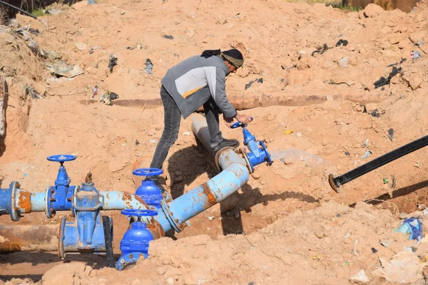 After 13 years...first experimental pumping of drinking water in Al-Shaddadi