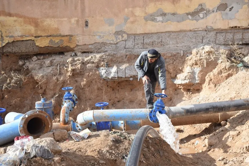 After 13 years...first experimental pumping of drinking water in Al-Shaddadi