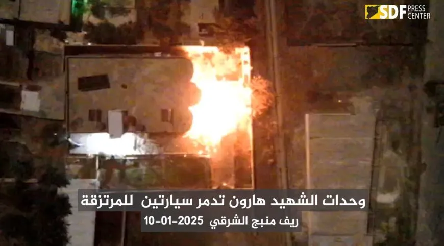 Scenes show destruction of 2 Turkish mercenaries’ vehicles in Manbij