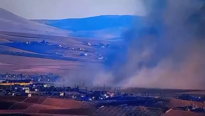 Turkish occupation aircraft bomb grain silos in Sarrin