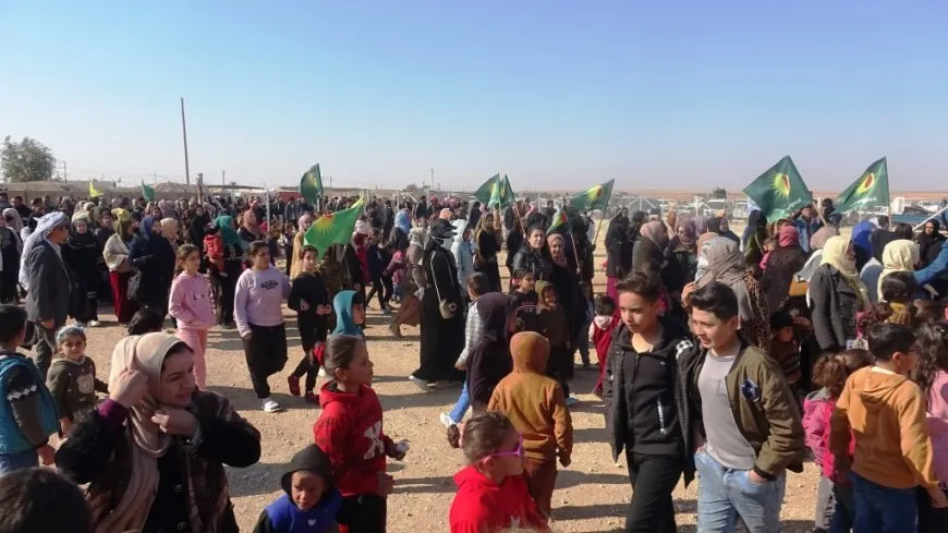 Girê Spi IDPs condemn  massacres committed by Turkish occupation in Sarin and Zarghan