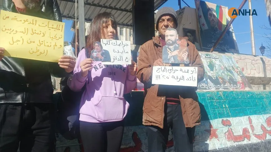 Protest in As-Suwayda against Turkish mercenaries with slogans such as "Abu Amsha is a chicken thief"