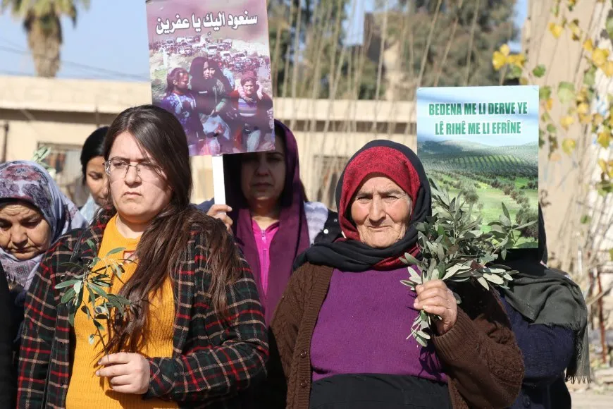 Afrin displaced people demand an end to occupation to return to their city