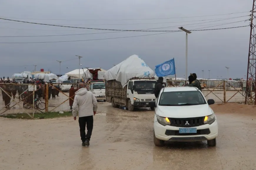 Within framework of voluntary return initiative, 58 families leave Arisha camp to Deir ez-Zor