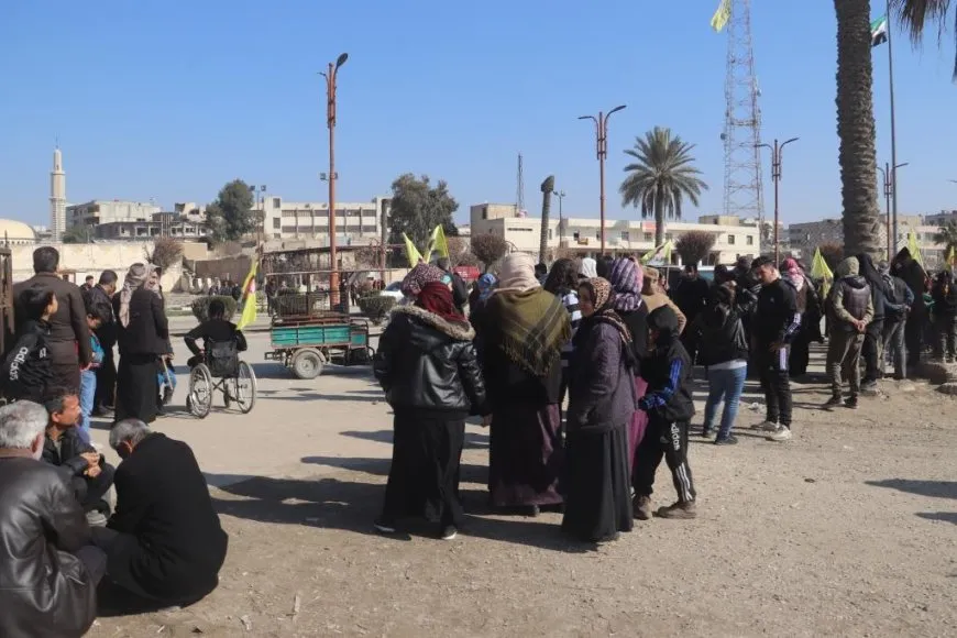 People of NE Syria take part in 4 demonstrations, 5 protest stands condemning international conspiracy