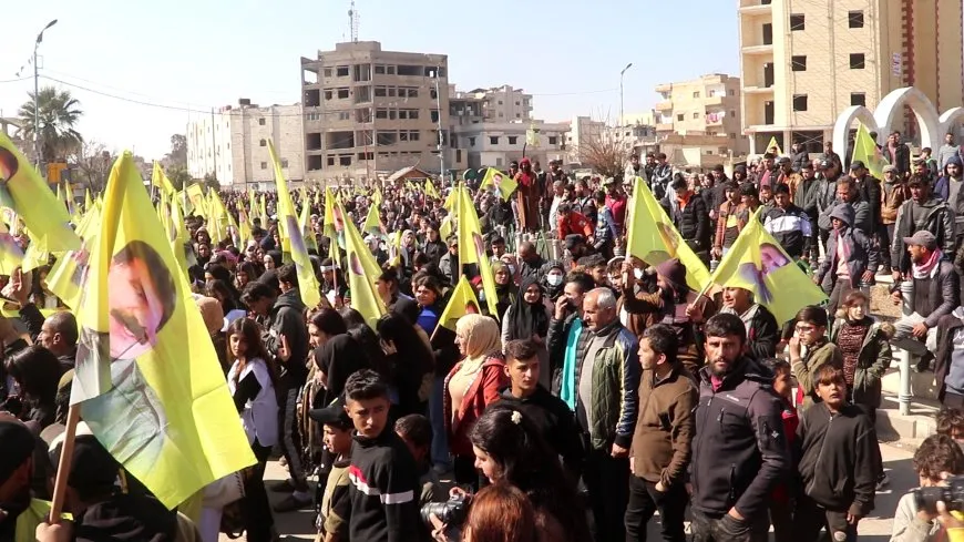 Massive rallies in Raqqa for leader Ocalan's Physical Freedom