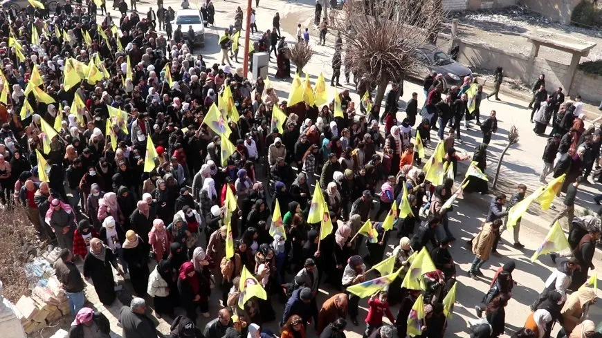 Massive rallies in Raqqa for leader Ocalan's Physical Freedom