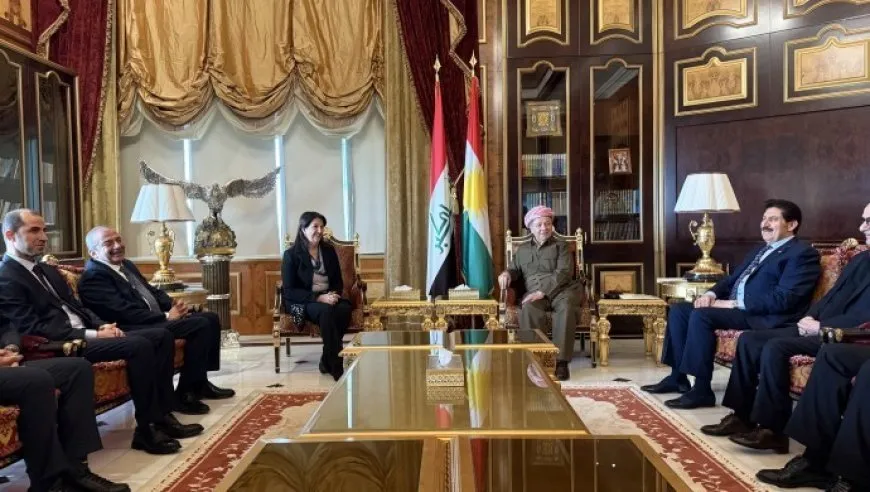 Imrali delegation meets Masoud Barzani