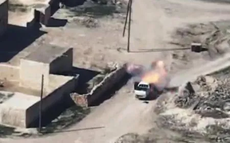 Martyr Ronahi Yekta Units target mercenary vehicle near Tishrin Dam