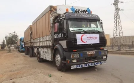 convoy of aid from NE,Syria region departs from Raqqa towards coast