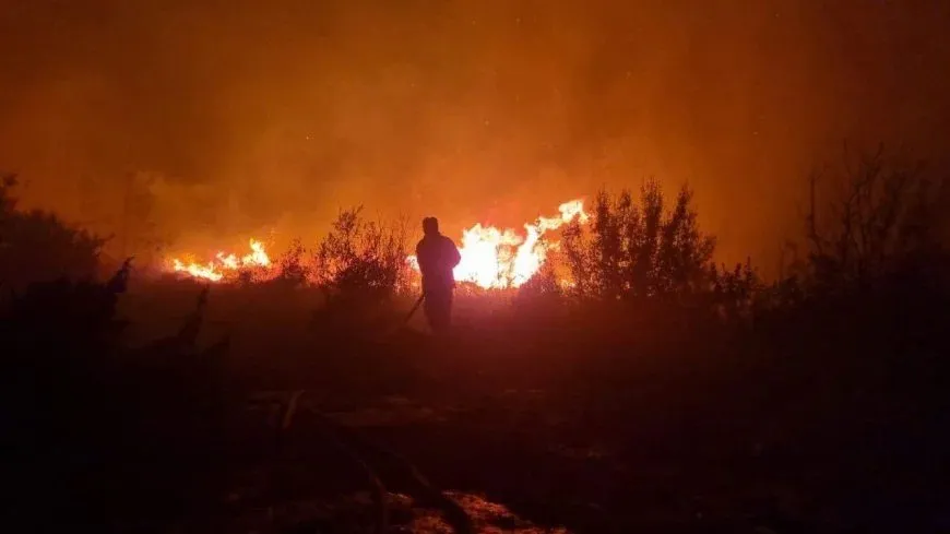 Massive fires in mountains of rural Latakia