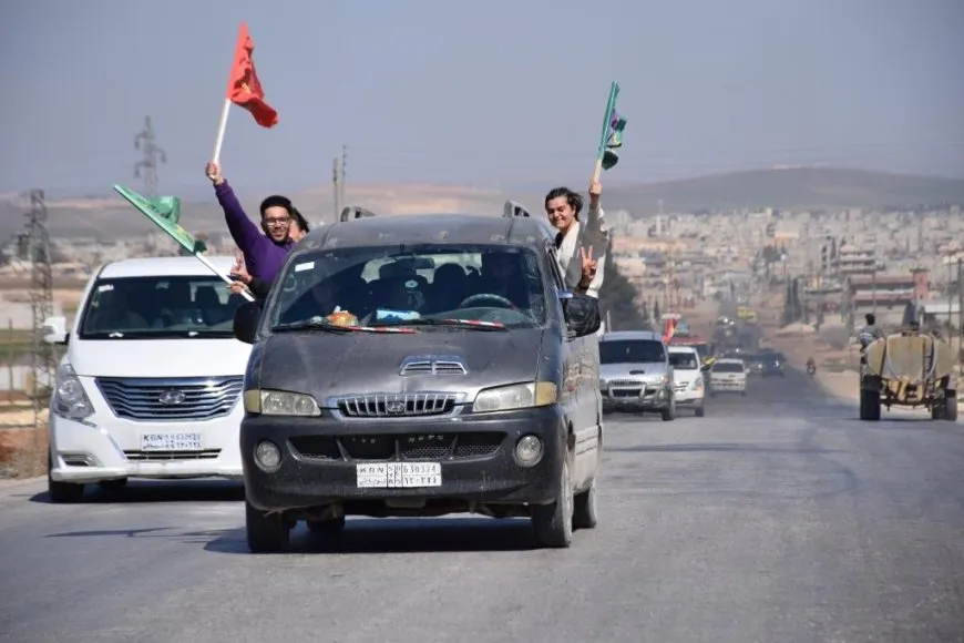 Residents of Euphrates Canton head to Tishrin Dam with high spirits
