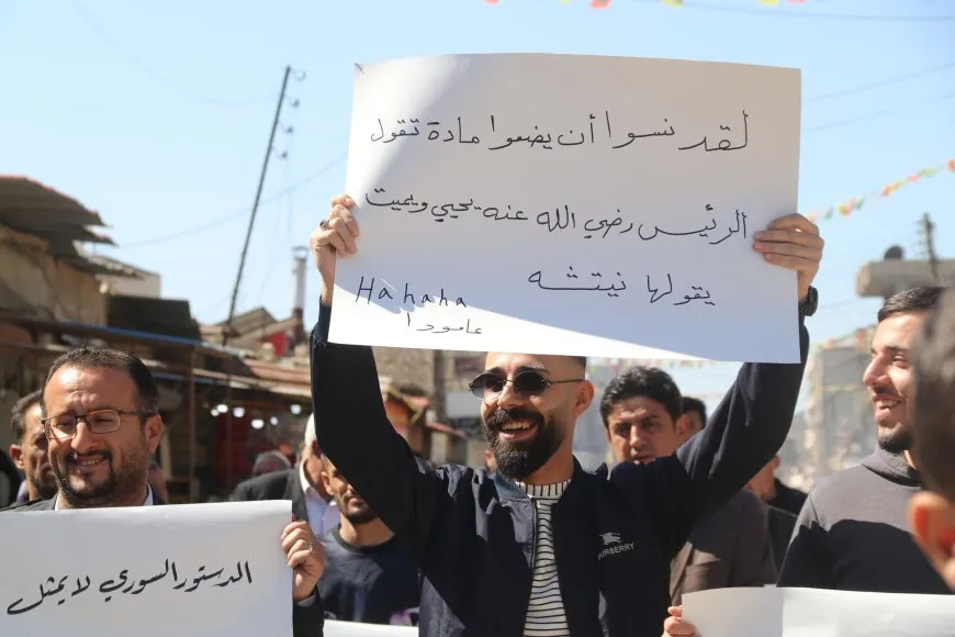 Protesters in Hasaka, Amuda rally against Constitutional Declaration
