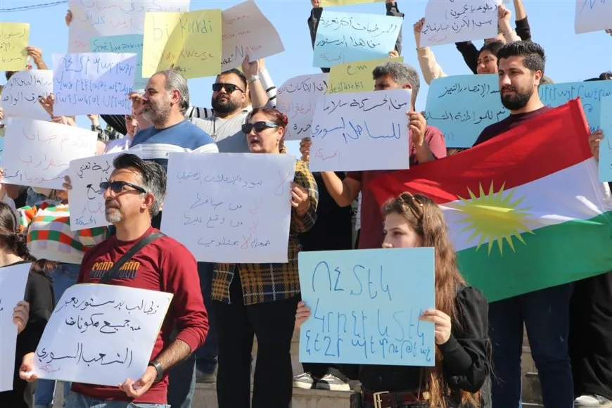 Protesters in Hasaka, Amuda rally against Constitutional Declaration