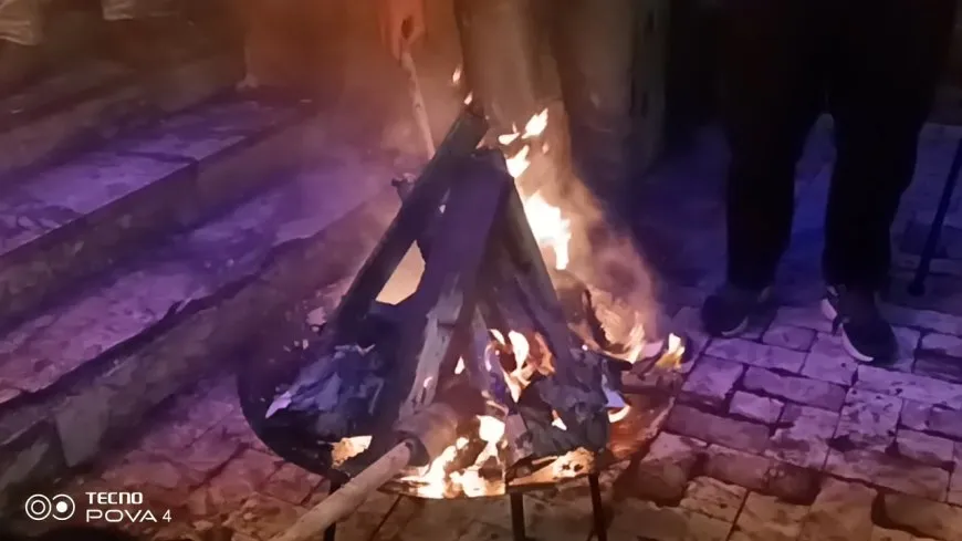 People of As-Suwayda light Newroz Flame