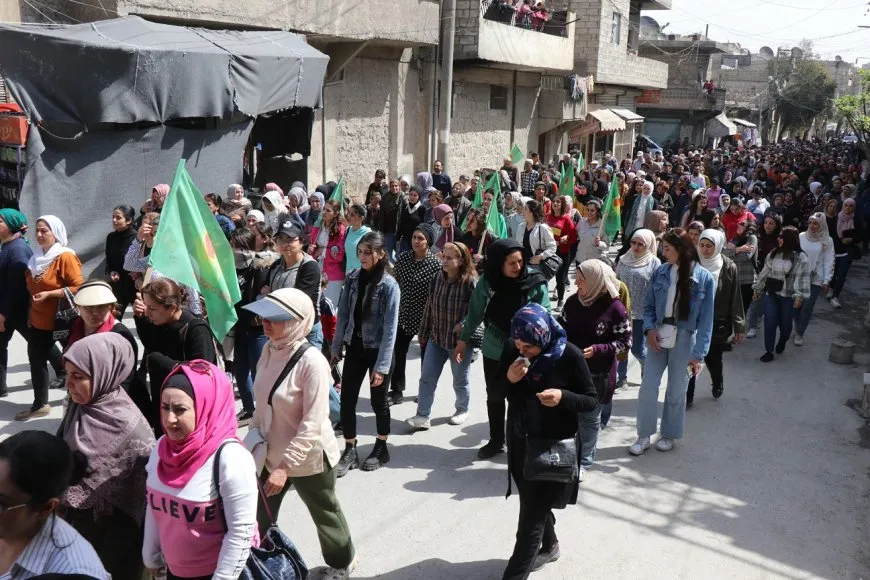 Aleppo women lead protest in support of Syrian coast 
