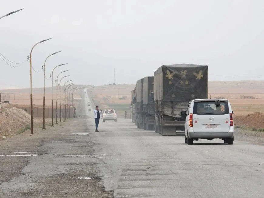 Blocking convoy of aid from NE, Syria heading to coast