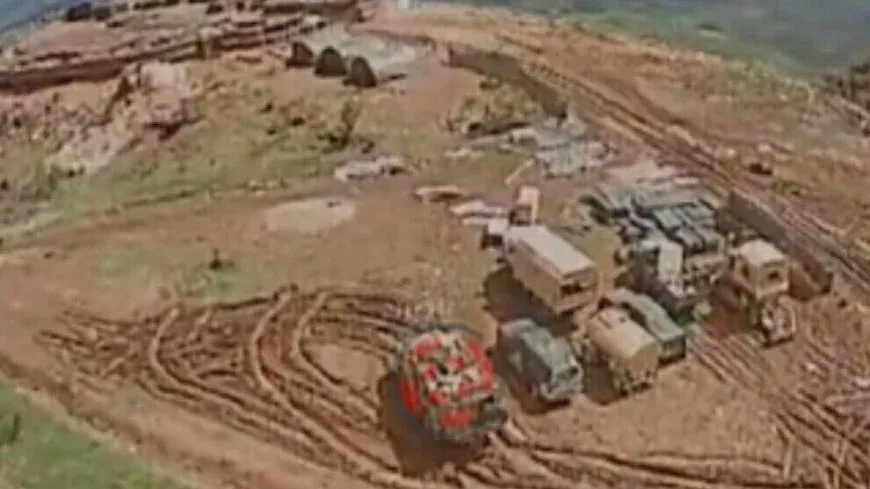 Scenes of destroying Turkish vehicle west of Zap