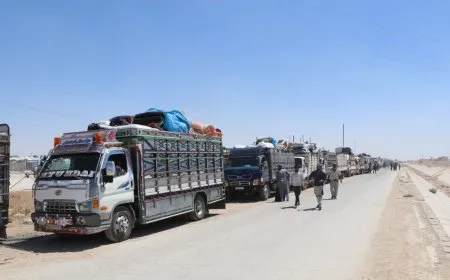 46 families leave Al-Arisha Camp for Deir ez-Zor
