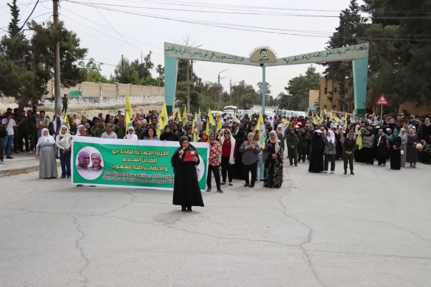 March in Tabqa demands physical freedom of Leader Ocalan